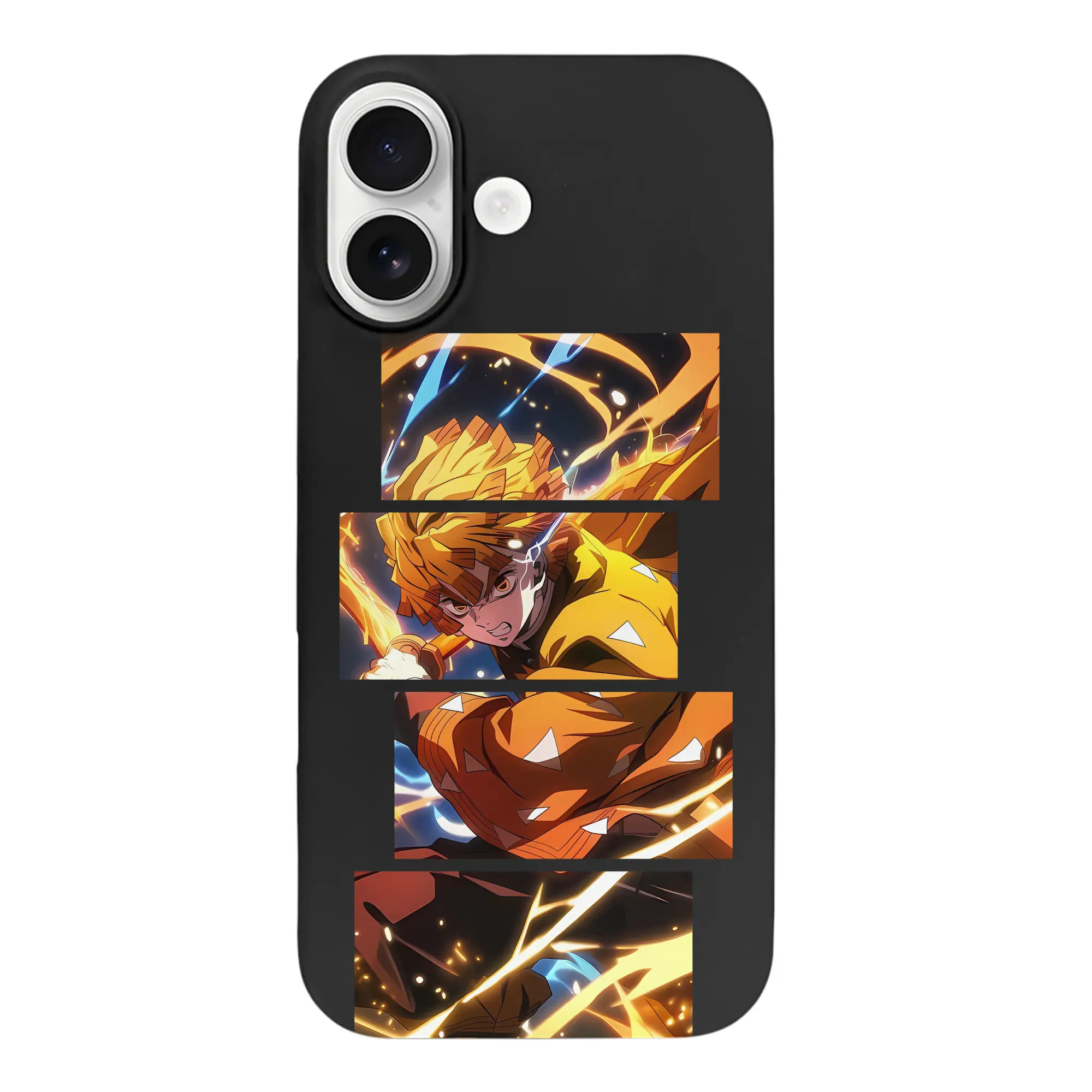 鬼滅の刃 グッズ,我妻 善逸 - iPhone 17 シリーズ シリコンケース 薄型 耐衝撃 指紋防止 ソフトタッチカバー 精密フィット 傷防止 保護ケース iPhone 17/17 Air/17 Pro/17 Pro Max 対応